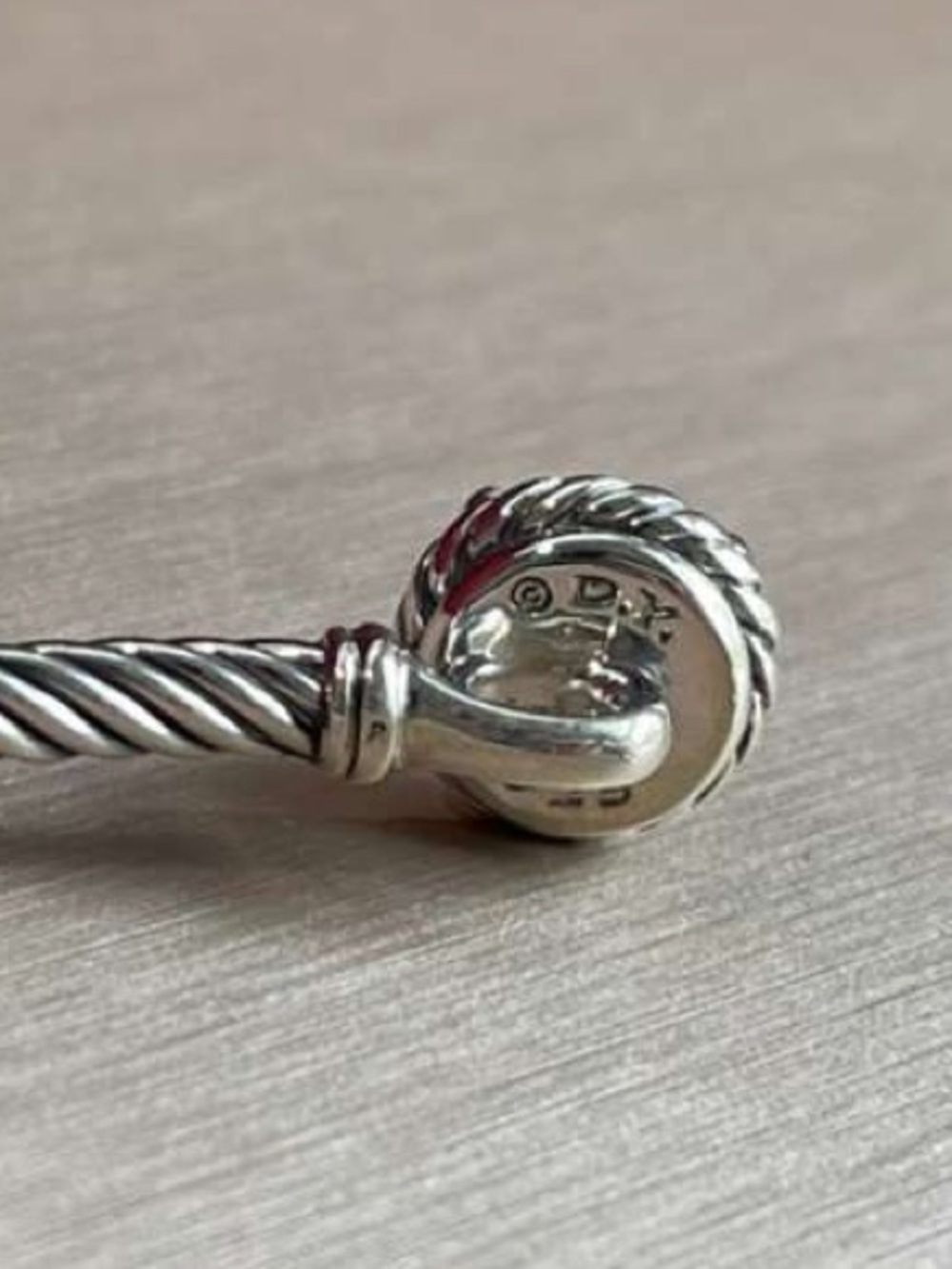 David Yurman Chatelaine Bracelet With Pearl 925 Sterling Silver 3mm medium - Picture 8 of 10